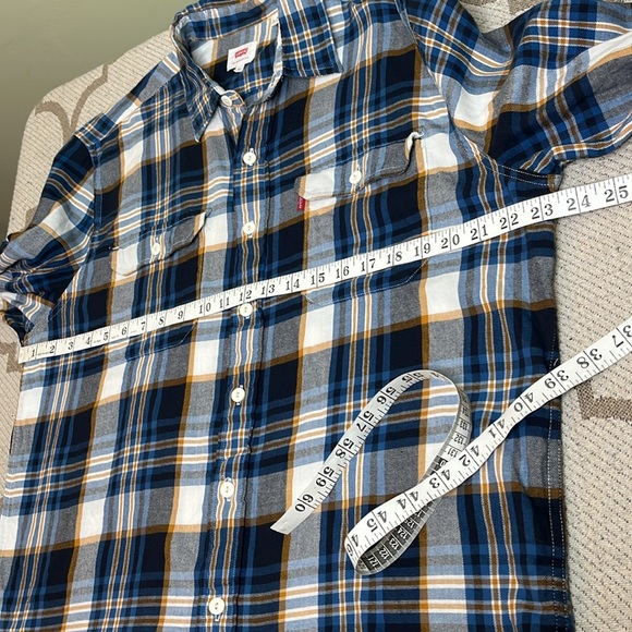 Levi’s JACKSON WORKER OVERSHIRT Plaid button down long sleeve flannel shirt - Picture 11 of 13